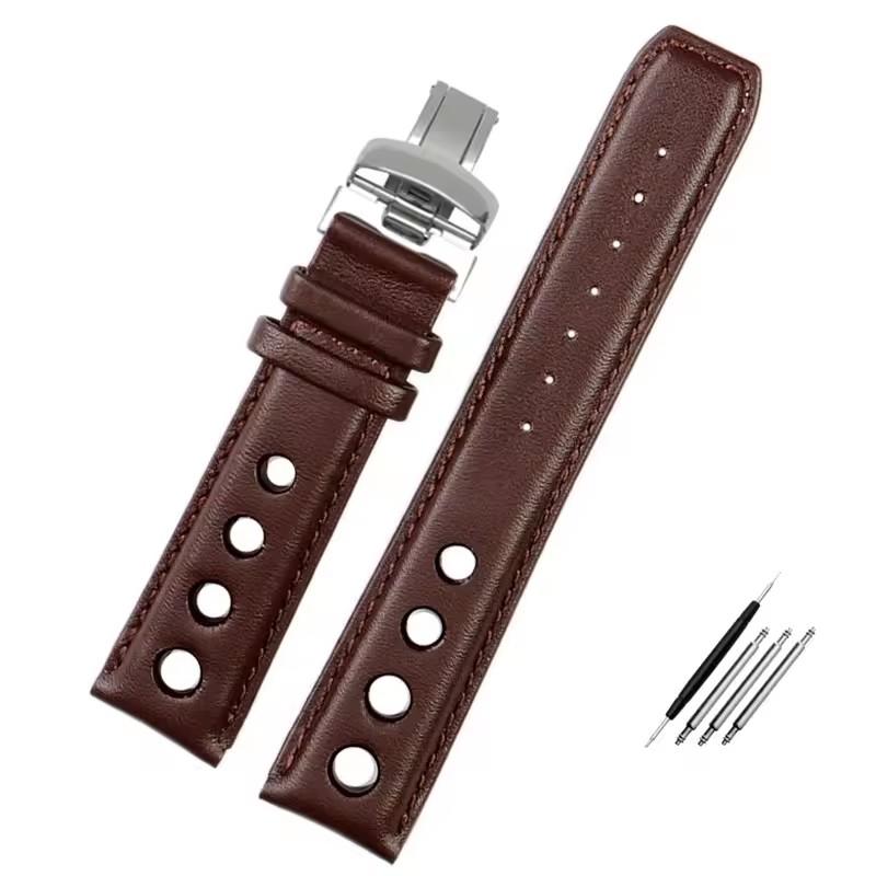 Genuine Leather bracelet For tissot 1853 Sport Watch accessories band Racing PRS516 T91 1853 Top layer cowhide 20mm chopin strap