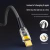 120W Transparent Braided Super Fast Charging Cable, Dual Type-C & Apple PD Compatible, for Huawei, Cross-border Style