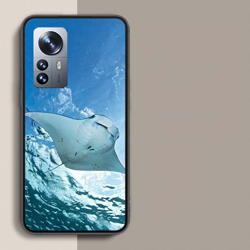 Fish Cool Manta Ray Phone Case For Xiaomi 15 Poco X7 X6 F7 14 Ultra Mi F6 F5 F4 F3 X5 X4 X3 M6 Pro M5 M5S M3 Capa Coque