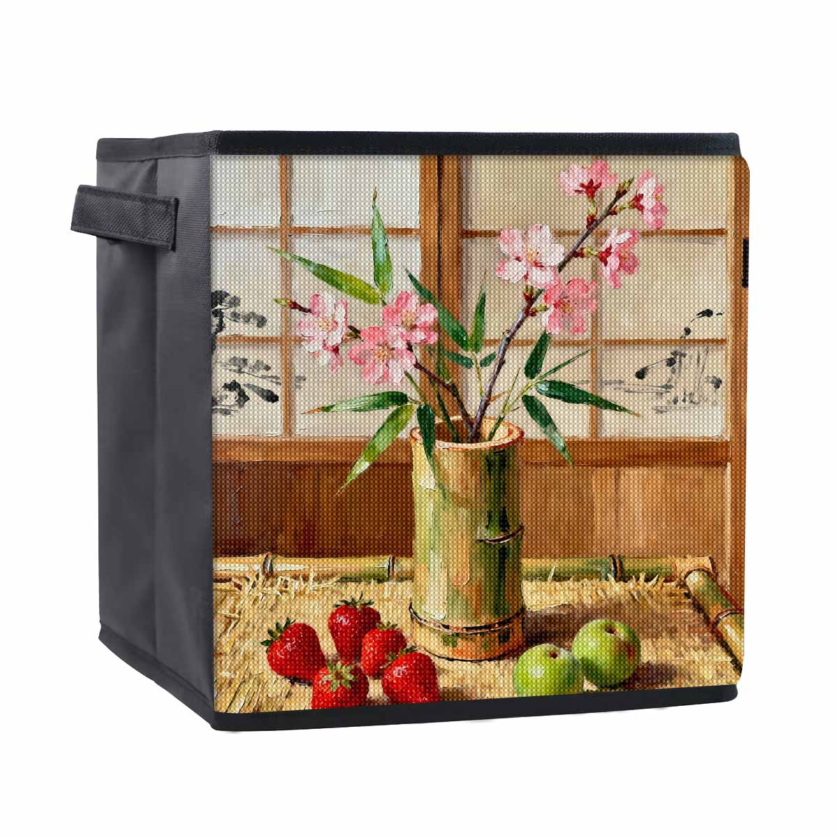 

Flowers in A Bamboo Tube 5D Diamond Painting Storage Basket Full Round Drill Mosaic Diamond Embroidery Cross Stitch Kits Home Decor Home Decor 25cmx25cm