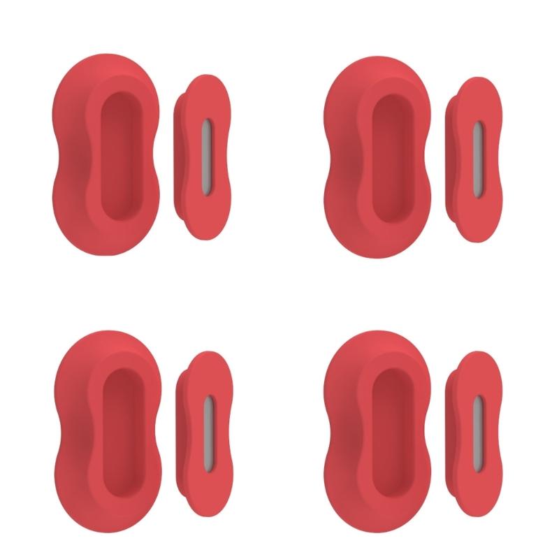 

Magnetic Silicone Remote Control Holder Adhesive Sticker Nonslip for Home Office Easy Installation Compatibility красный