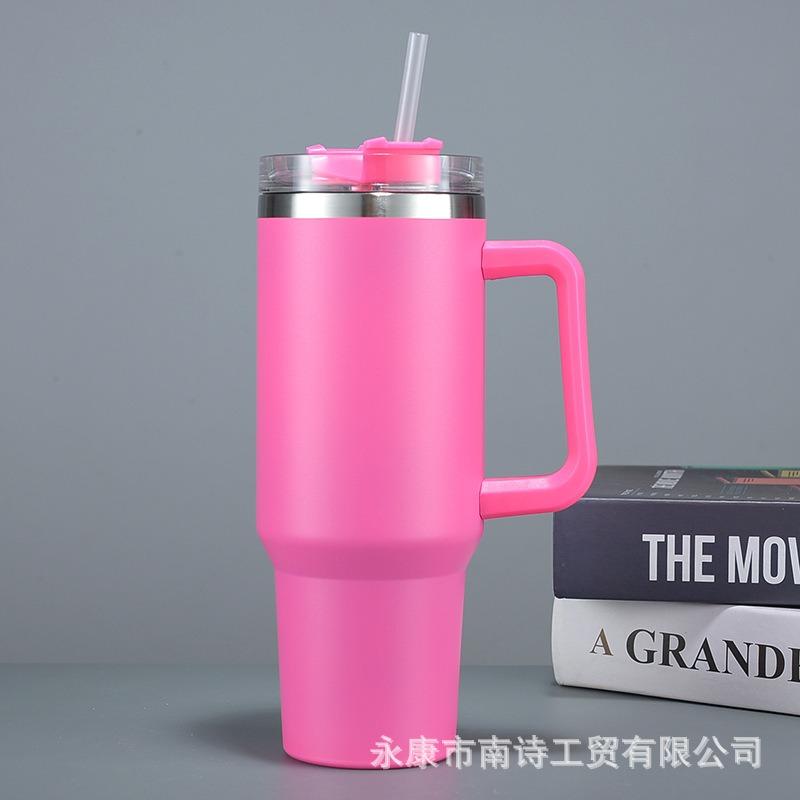 40oz Stainless Steel Insulated Water Bottle With Handle Drinking Cups Keeps Cold Tumbler With Lid Straw Mug for Summer Outdoor