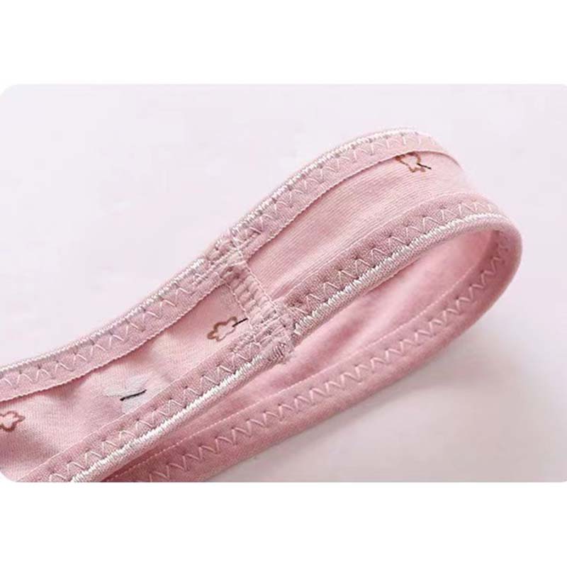 Front Buckle Middle-aged and Elderly Underwear Shaping Cup Printing Without Steel Ring Wide Shoulder Straps Large Size Ladies Tank Top Bra