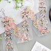 Pink Embroidery Mesh Hollow Beads Barcode Clothing Lolita Skirt Bag Decorative Sequins Lace Accessories