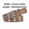 Dual Pin Buckle Business Waist Belt Luxury Design Punk Waistband  Paired with Skirts Jeans