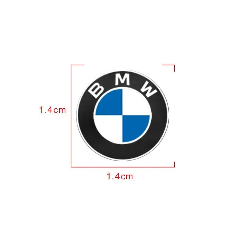

For BMW 10PCS 11/14MM Auto Key Remote Fob 3D Aluminum Decals for Bmw M E46 E90 E60 F10 F30 E39 F20 E92 G30 F15 E70 Car Key Shell 10pcs