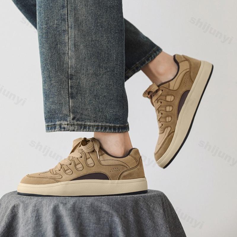 Fashion Niche Design Men's Low Top Casual Thick Soled Sports Shoes 2025 Autumn New Fashion Trend Versatile Comfortable Platform sneakers