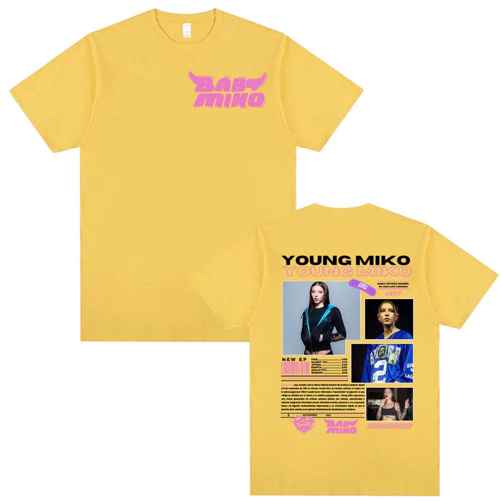Singer Young Miko Baby Miko Album Tour Cover Tee Shirt Unisex Women Clothing Fashion Aesthetic T Shirts High Quality Casual Tshirt