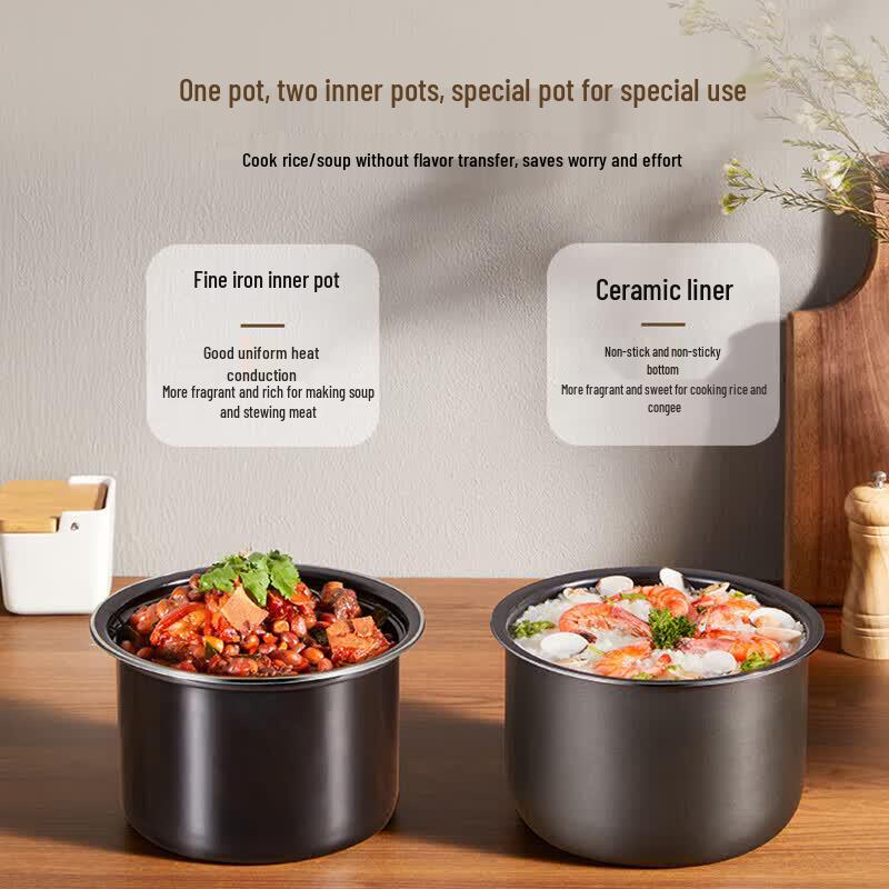 Supor Smart 4L Electric Pressure Cooker with Dual Pots CN plug (adapter included)