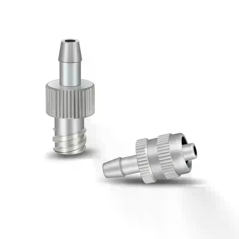 Dispensing Glue Subpackaging Syringe Barrel Luer Lock Adapter Fitting Tracheal Connector Metal Material Parts