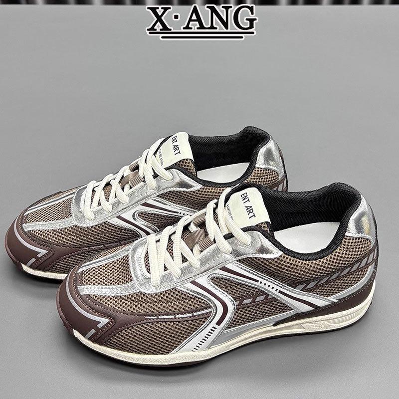 Leather small inner height increase women's shoes, leather women's autumn new leisure sports