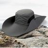 Mesh Fisherman Hat UV Protection Breathable Foldable Breathable Camping Bucket Cap Summer Anti Sun Hiking Outdoor Beach Caps