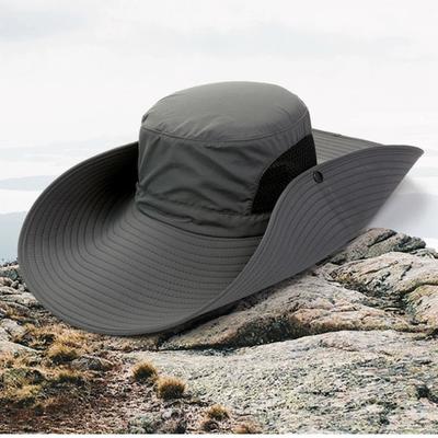 15cm Large Cap Polyester Sun Hat UV Protection Breathable Mesh Cap Foldable Fisher Hat Outdoor Fishing Hiking Beach Caps