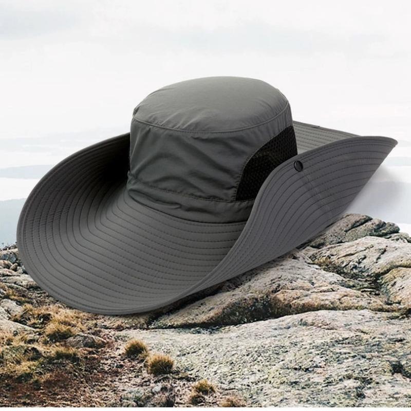 Mesh Fisherman Hat UV Protection Breathable Foldable Breathable Camping Bucket Cap Summer Anti Sun Hiking Outdoor Beach Caps