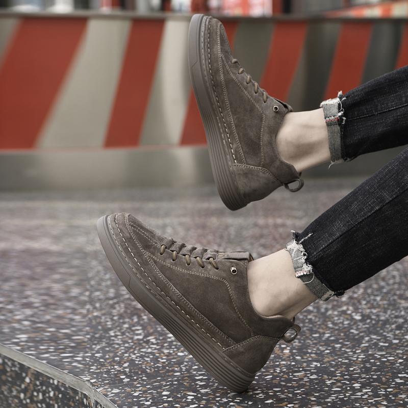 Men's Shoes Men Outdoor Leather Casual Shoes 2025 New Genuine Leather Mens Sneakers High Quality Lace-Up Business Shoes