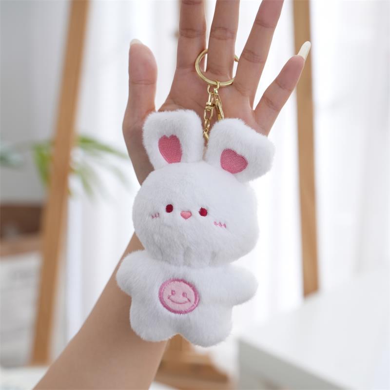 Smiling Face Healed Couple Children Plush Keychain Cartoon Animal Doll Bag Car Cute Plush Hanging Ornament Fox Shaped Toys