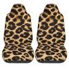Tappetino Auto Stampa Leopardo Marrone Set di 2 Coprisedili Auto Anteriori Protezione Sedile a Secchiello Accessori Vestibilità Universale per la Maggior Parte di Auto Camion