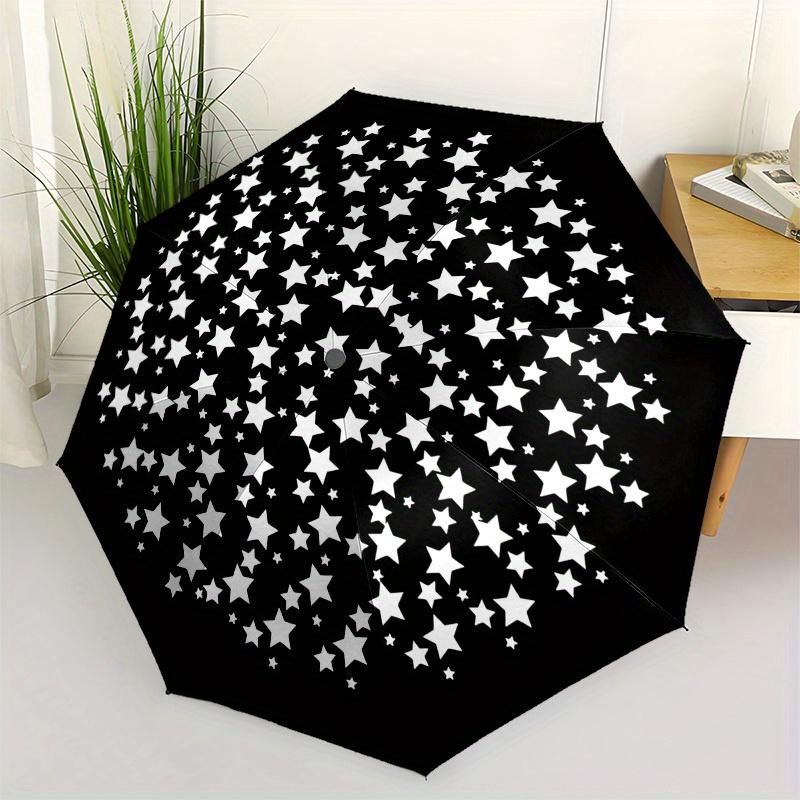 

1pc Starry Night Sky Umbrella with Plastic Handle,Suitable for All Seasons Home Travel Outdoor UmbrellaM1285