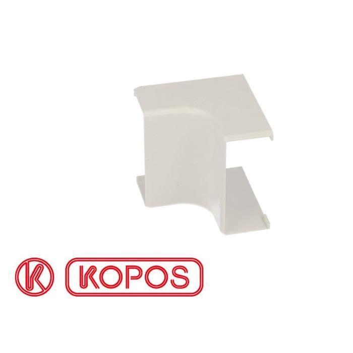 Angle intérieur - KOPOS - Goulotte PVC - 40 x 20 mm - Intérieur - Blanc