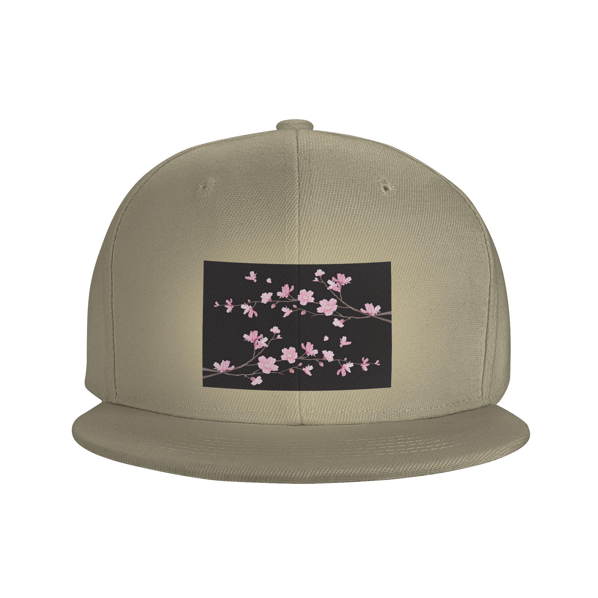 

Cherry Blossom flower plant Baseball Caps Snapback Fashion Baseball Hats Breathable Casual Casquette Outdoor for Unisex One Size