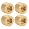 4Pcs Wheel Hex Hub Widen Brass Weight Wear Proof Wheel Hex Widen Adapter for 1.9in 2.2in Hub