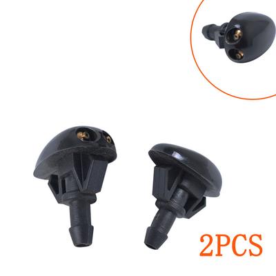 2Pcs Car Universal Window Windshield Washer Spray Nozzle Car Black Wiper Nozzle Wear Parts Auto Windscreen Accessories