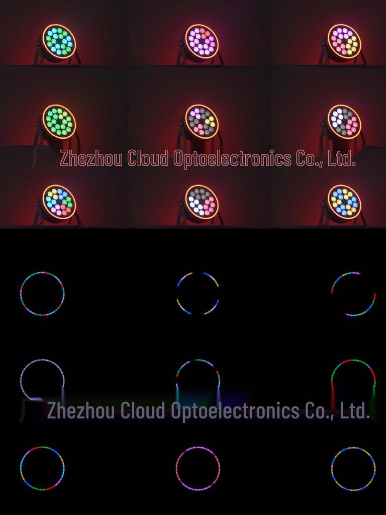 18-Color LED Par Light for Weddings and Dance Studios