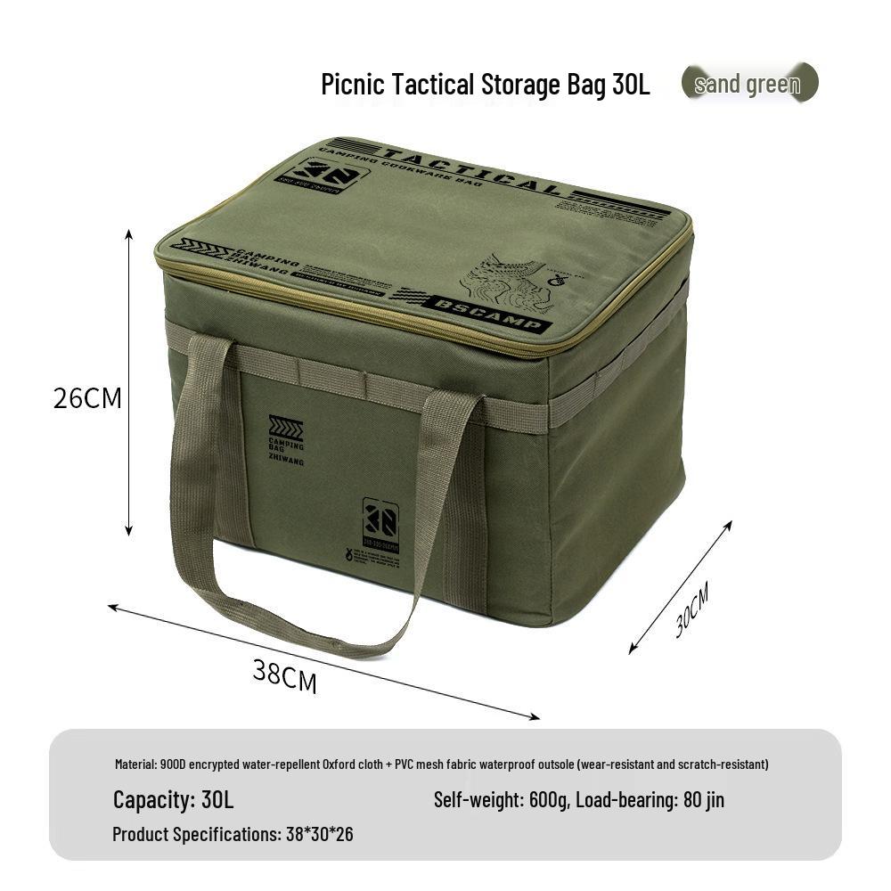 30L Outdoor Storage Bag for Cookware and Gas Cans - Anti-Collision Camping Picnic Bag