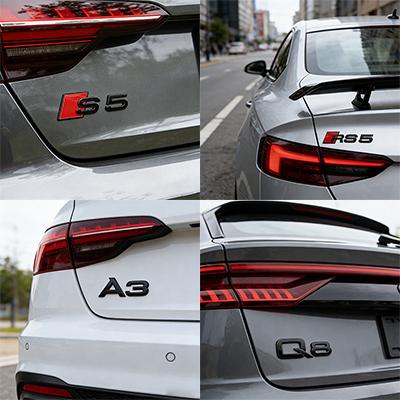 1Pc 3D ABS For Audi A3 A4 A5 A6 A7 Q2 Q3 Q5 Q7 Q8 S3 S4 S5 S6 RS3 RS4 RS5 RS6 Logo Decor Decal Car Body Rear Trunk Badge Sticker