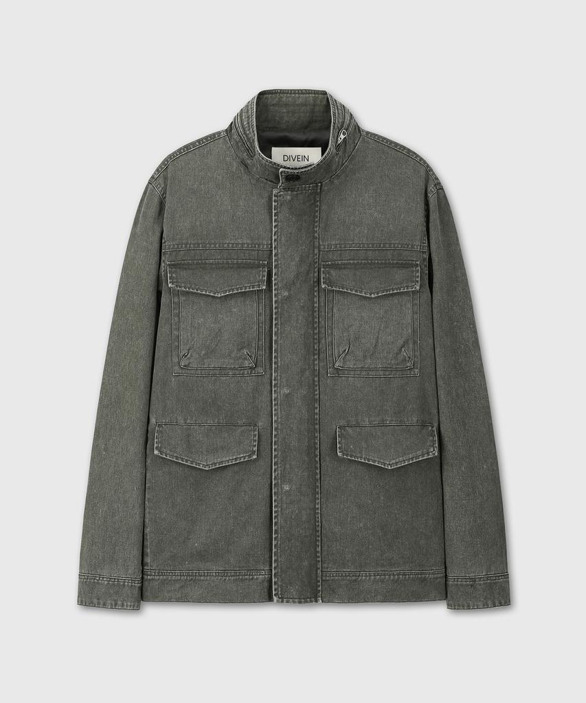 DIVEIN Washed Vintage Field Jacket (Khaki)