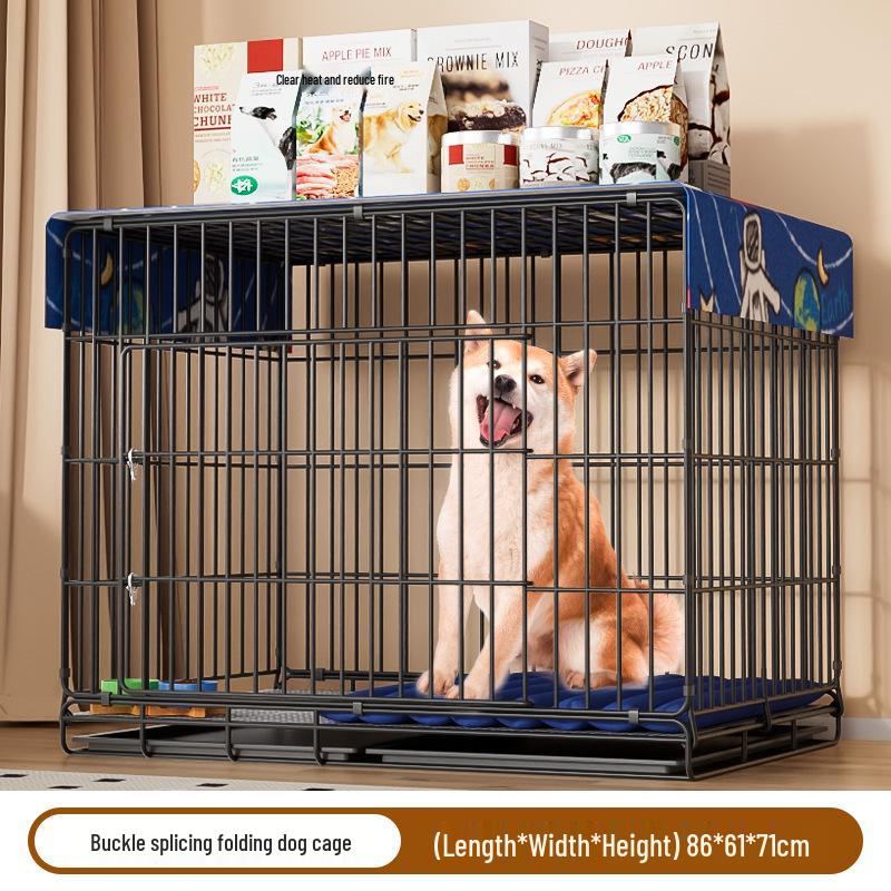 Indoor Pet Cage with Toilet for Small to Medium Dogs & Cats