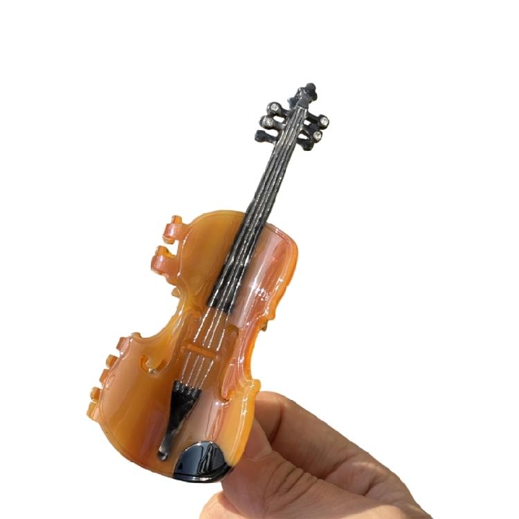 Acetate Hair Clip With Cartoon Tape Piano Design Musical Note Cassette Style For Trendy Women