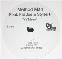

12inch Record METHOD MAN - Ya Meen NONE Def Jam Recordi US Rap & Hip-Hop/R&B Used