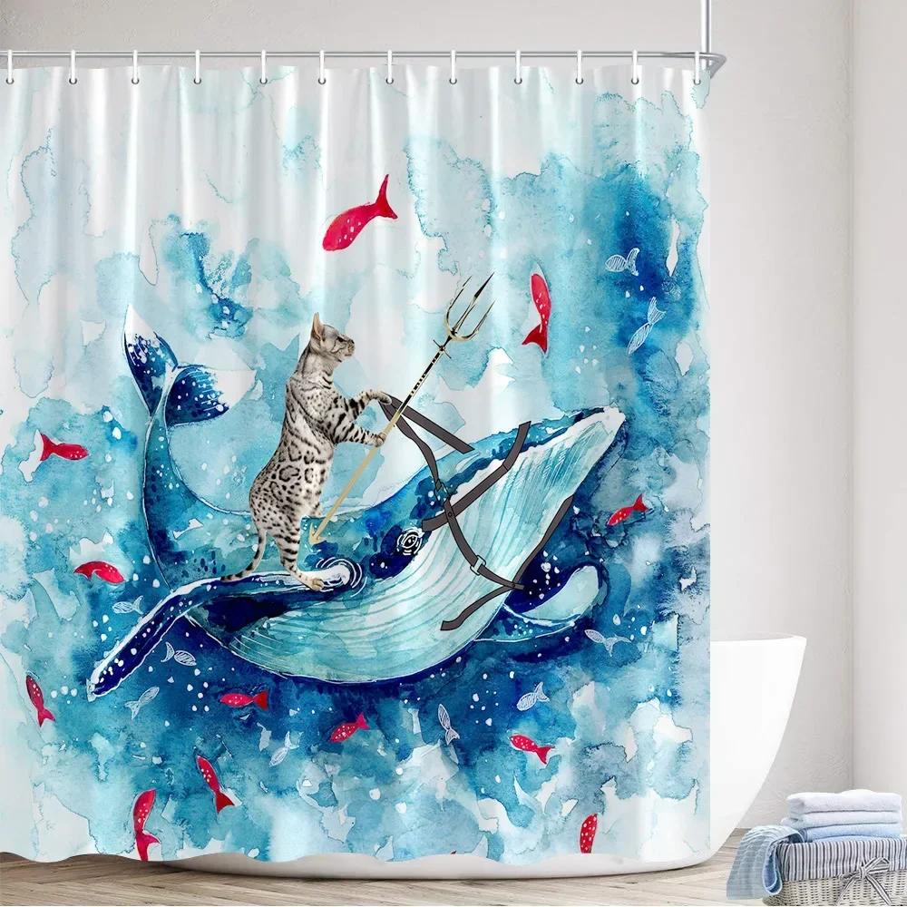 Tende da Doccia Divertenti con Dinosauri per Bambini Bianco Nero Cartone Animato Sagoma Animale da Bagno Tessuto Set Decorazione Bagno Bambino Con Ganci