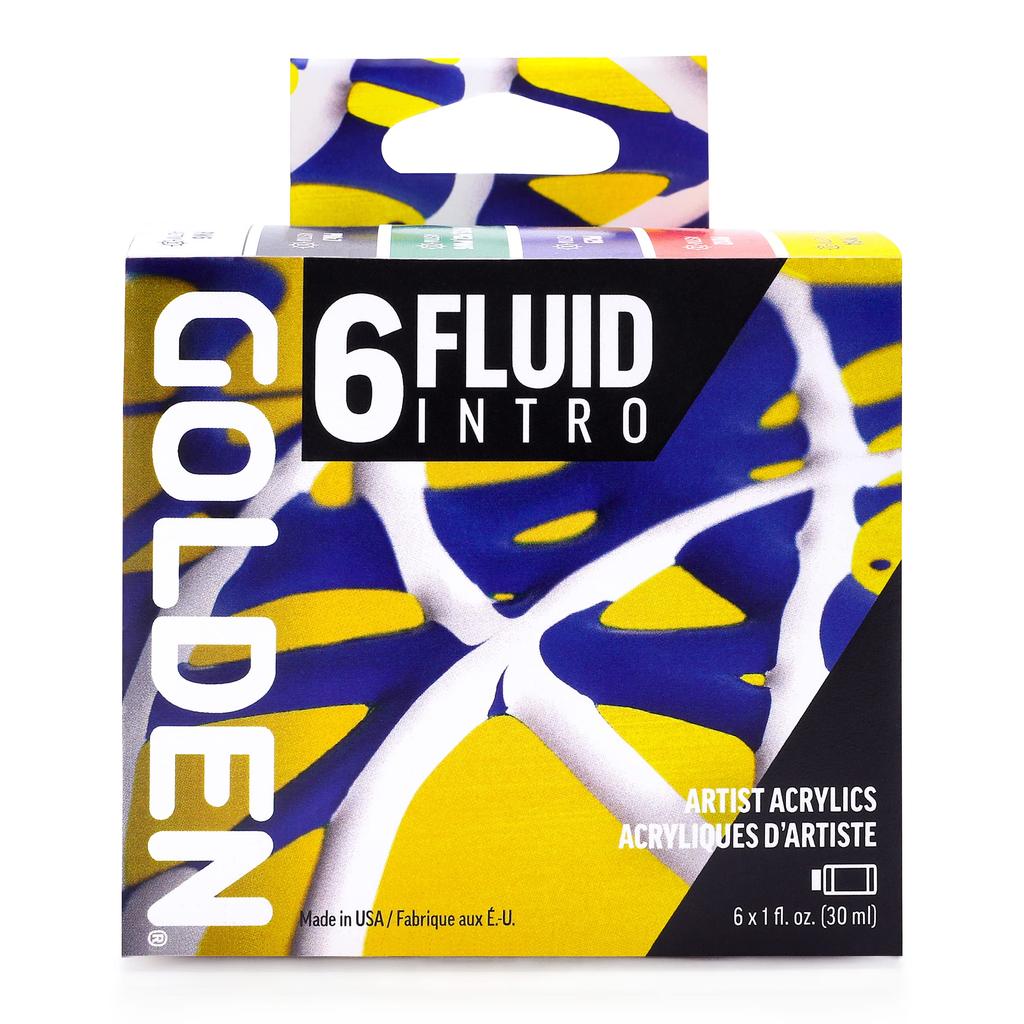 Golden Acrylic Fluid 060 30ml Intro 6 Color Set 13110060