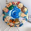 Inazuma Eleven  pattern, automatic folding umbrella, portable and foldable design, 8 ribs, a Christmas or birthday gift.