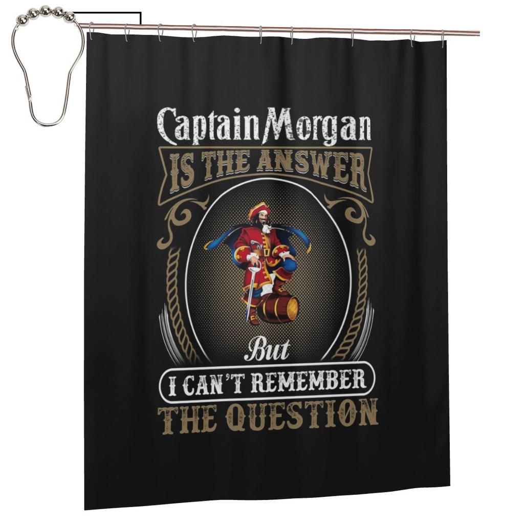 Captain Morgan Shower Curtain Bathroom Polyester Waterproof Bath Curtains With Hooks