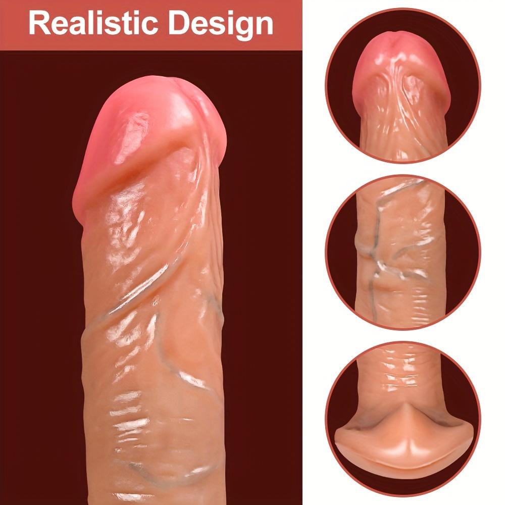 Nositelné tahací dildo Vibrační erotické hračky,Vibrační realistické dildo pro bod G s 9 teleskopickými 9 vibračními režimy, Dilda pro dospělé na dálkové ovládání
