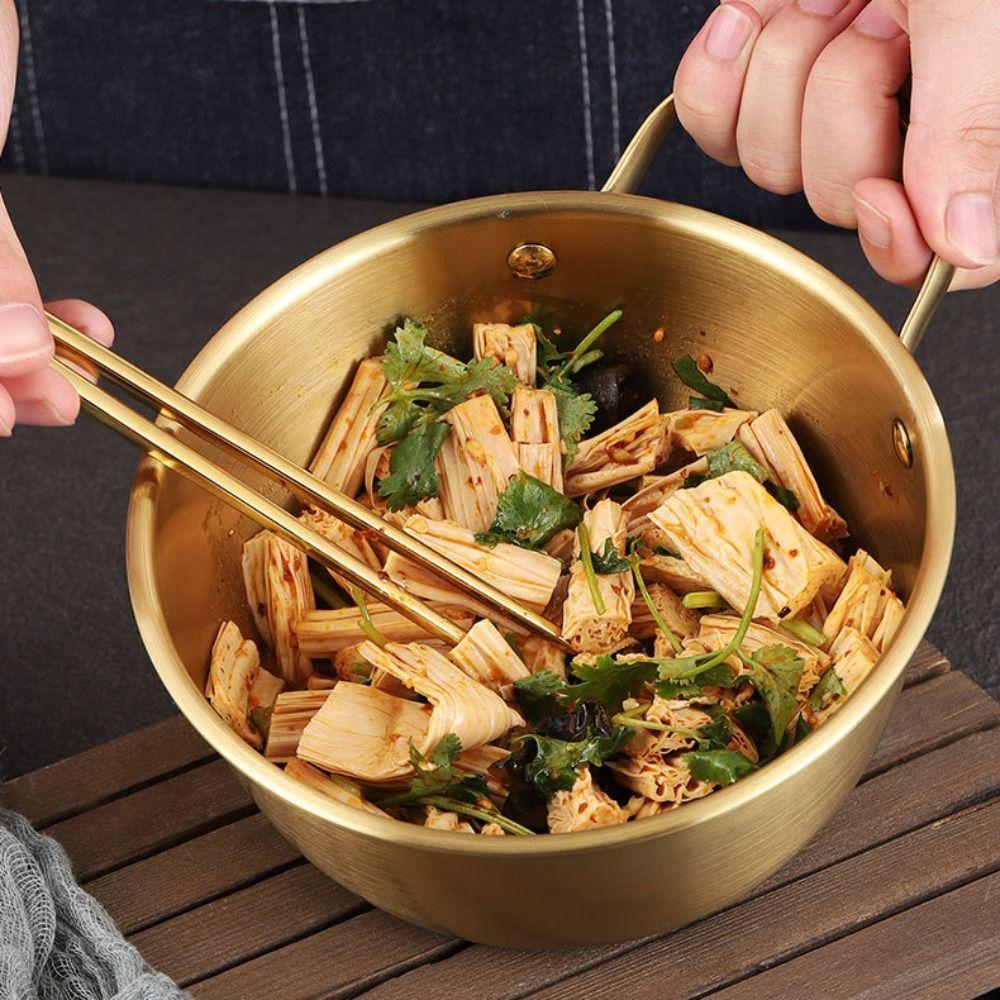 Stainless Steel Noodles Bowl Heat-resistant Mixing Pot Multi-purpose Food Containers  Salad