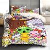 Exquisite 3D Cartoon Digimon Wallpaper Bedding Set Duvet Cover Pillowcase Single Twin Full Size for Kids Adults Bedroom Gift