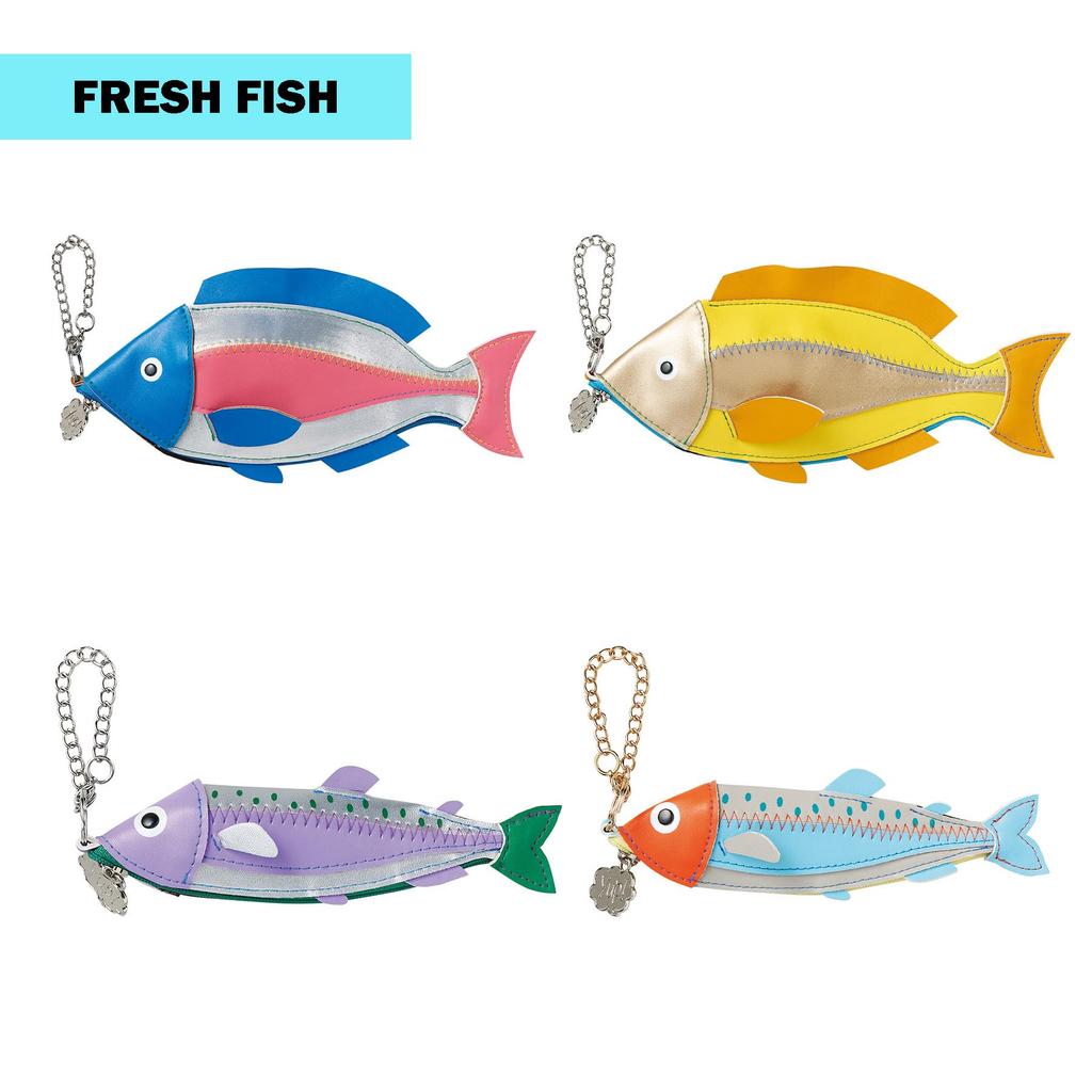 Marushin Fish Blue Pencil 0585019300 Yup! Food-themed Pouch, Case/Cosmetic Pouch,