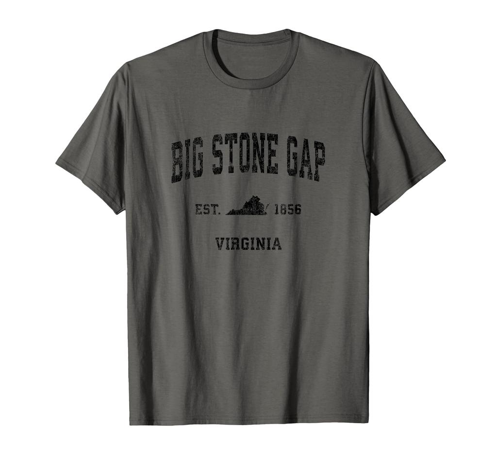 Big Stone Gap Virginia VA Vintage Sport Design Black Print T-Shirt