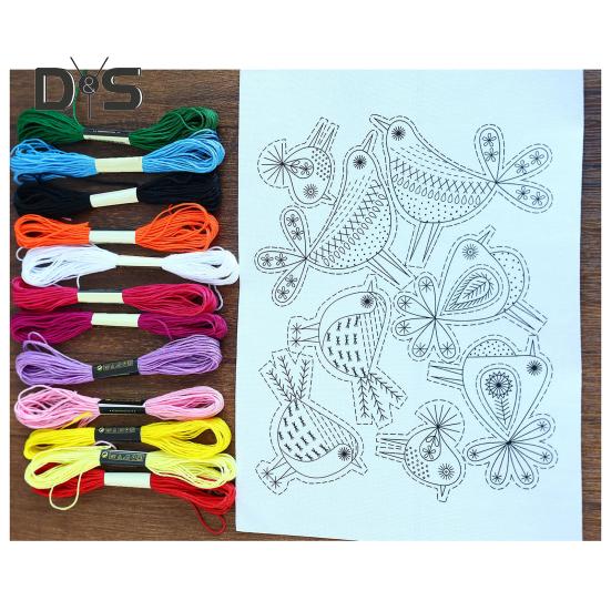 Samoprzylepny Stabilizator do Haftu Rozpuszczalny w Wodzie Stick and Stitch Papier do Haftu ze Wzorami Kwiatowymi Stabilizator Papierowy do Druku dla Miłośnika Szycia Ręcznego