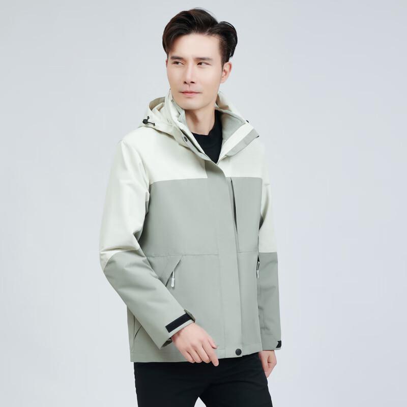 TROMAN Unisex 3-in-1 Fleece Lined Windbreaker Jacket