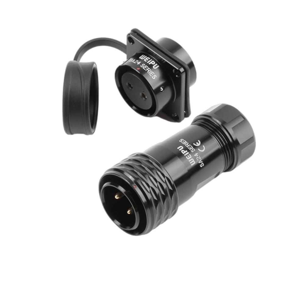 WEIPU SA24 SA2410/P SA2413 IP67 Waterproof Male Plug Female Socket Panel Connector M24 2 3 4 9 10 12 12B 19 Pin Soldering M24