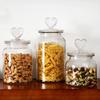 Transparent Glass Jars with Love Lid Home Kitchen Large Capacity Grain Storage Bottle Storage Jars for Grains Kimchi Kitchenware