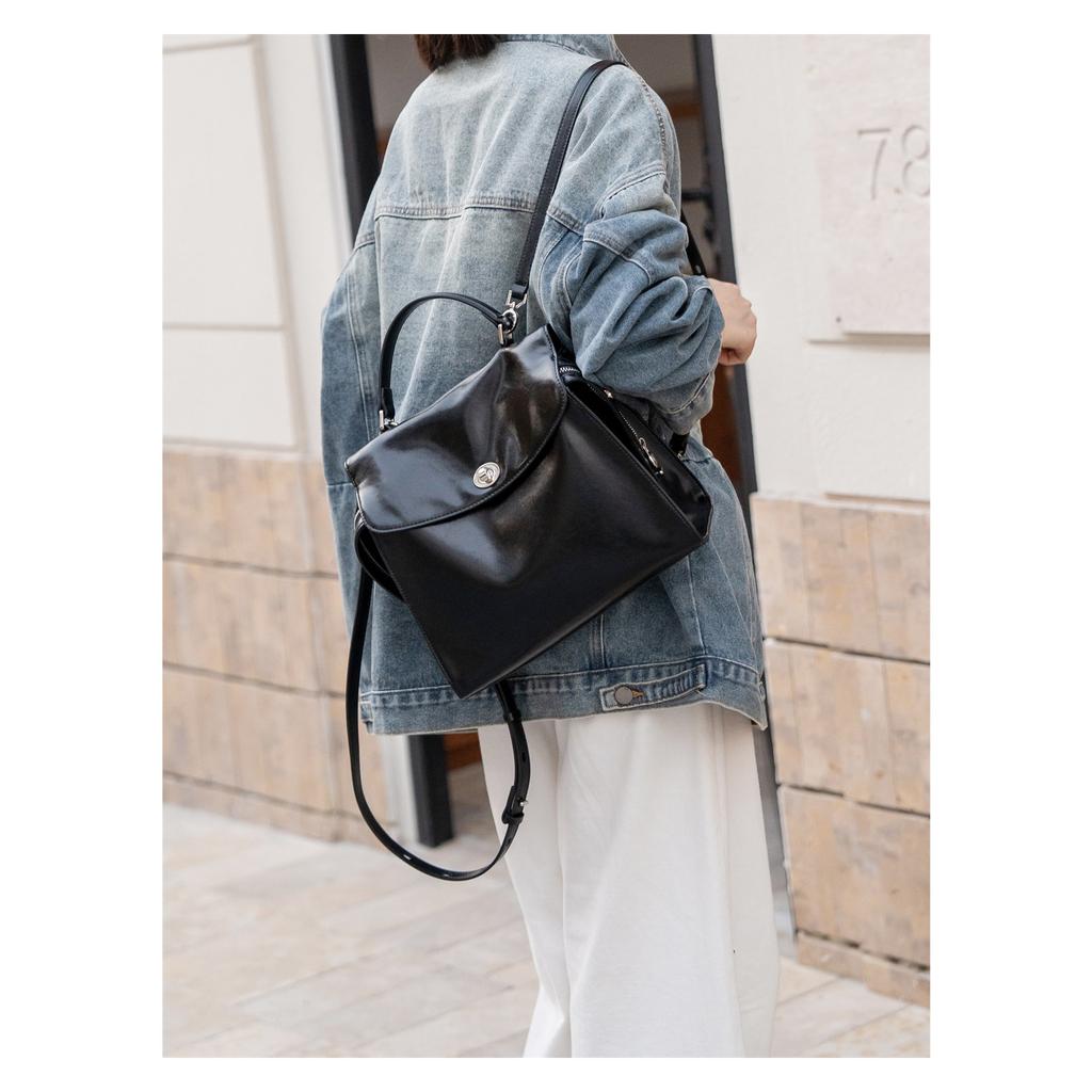 Premium Schlichte Tasche Handtasche Nische Große Kapazität Pendler Vielseitiger Rucksack Damentasche Praktisch