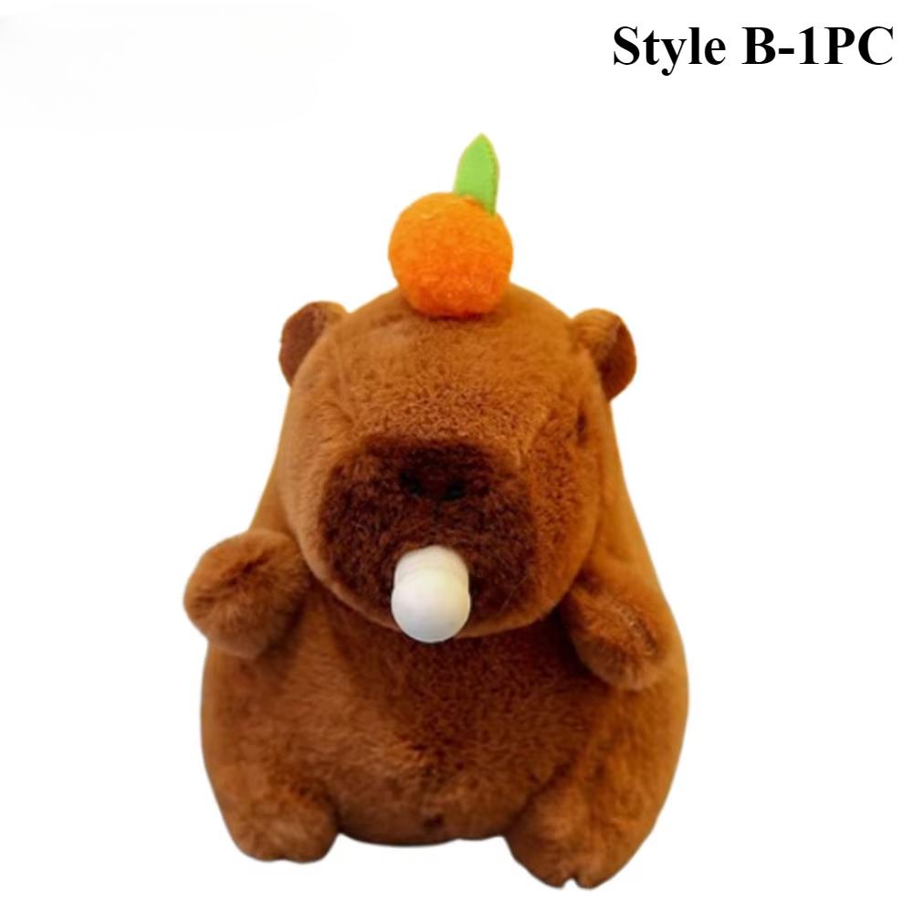 1-20PCS Spit Bubble Capybara Plush Keychain Capybara Pendant Plush Toy Bag Pendant Doll Gift Pendant Cute Car Keychain