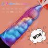 Compact Alien Shaped Remote Vibrating Dildo - Wireless Fake Penis Anal Plug for Women