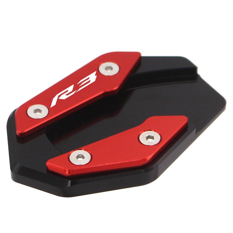 Motocicleta para yamaha YZF-R3 MT-03 YZF-R25 acessórios yzf r3 r25 mt 03 kickstand pé suporte lateral extensão almofada suporte